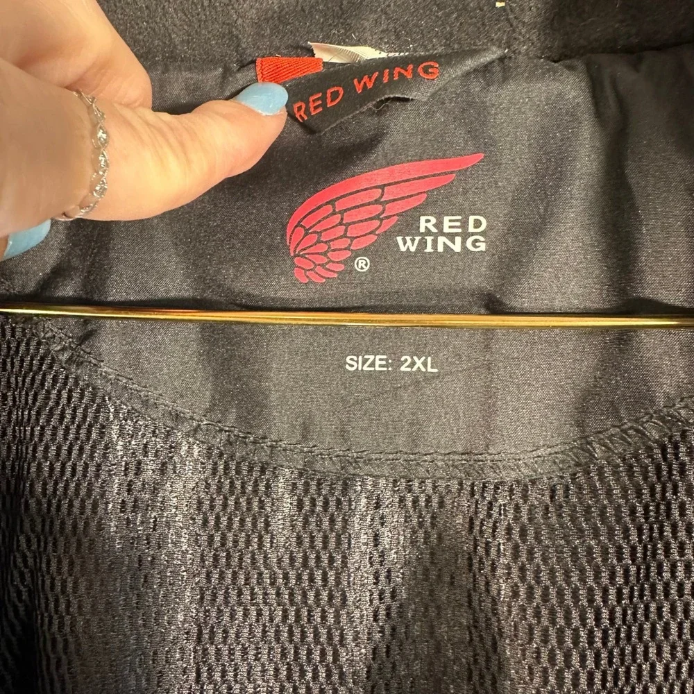Red Wing Shoes Mens Soft Shell 3-Layer Jacket Black Red 6900858 Size 2XL